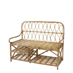 Chic Antique Bnk m. rygln og 2 hylder