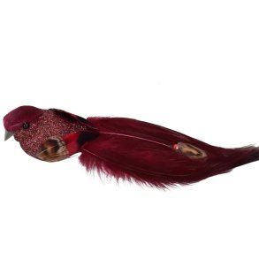 La Vida Fugl med clips, bordeaux