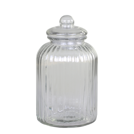 Chic Antique Opbevaringsglas med riller