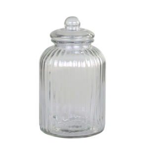 Chic Antique Opbevaringsglas med riller