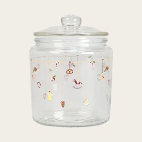 Det gamle apotek - glaskrukke med sm julemotiver