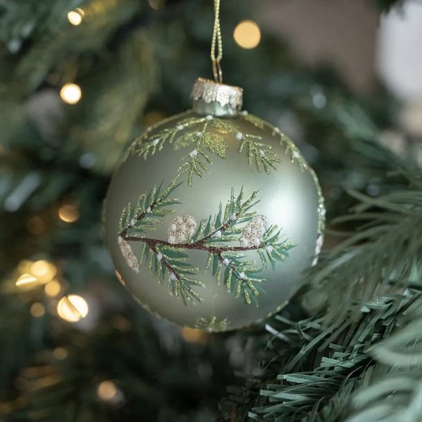 Det gamle apotek - Julekugle med grankviste