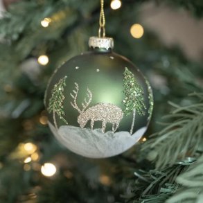 Det gamle apotek  - julekugle med rensdyr