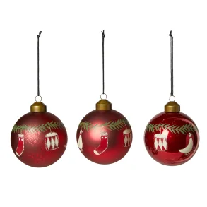 Speedtsberg - julekugle rd med motiver