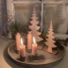 Chic Antique Juletr med glimmer 