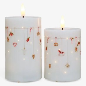 Det gamle apotek - LED lys med julemotiv og fjernbetjening