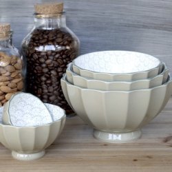 Chic Antique Latteskle st af 5 stk., oliven