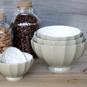 Chic Antique Latteskle st af 5 stk., oliven