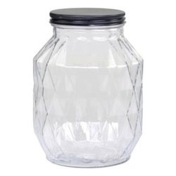 Chic Antique Opbevaringsglas med diamantudskring, stor