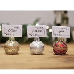 La Vida Julekugler til bordkort - guld - 6 stk. i ske