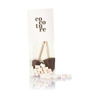 by PR Chocolate Chokosticks med mrk chokolade og minimarshmellows