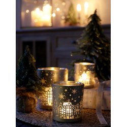 Chic Antique Fyrfadsstage med mnster