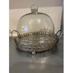 Chic Antique Glasklokke m. fad