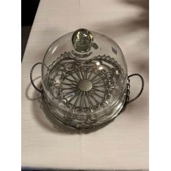 Chic Antique Glasklokke m. fad