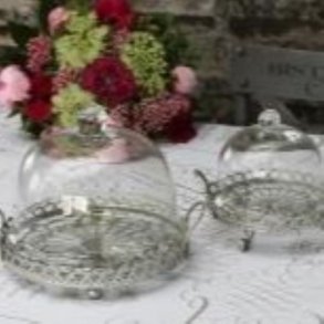 Chic Antique Glasklokke m. fad