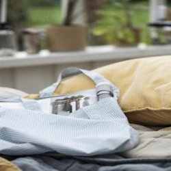 Ib Laursen Pude i velour, mustard