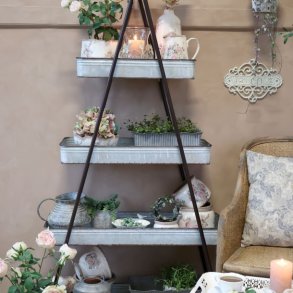 Chic Antique Reol med 4 zinkhylder
