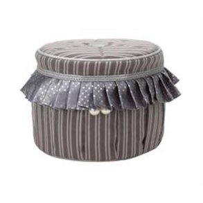 Lisbeth Dahl Kosmetiktaske, gr m. striber/flse