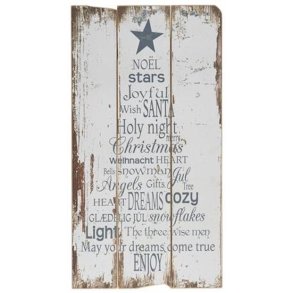 Ib Laursen Trskilt med juletekst