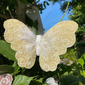 La Vida Sommerfugl med clips, gul