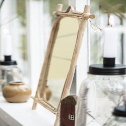 Ib Laursen Spejl med Bambuskant 