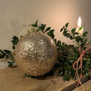 Chic Antique Julekugle med glimmer