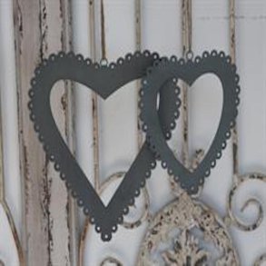 Chic Antique Hjerter i zink, st af 2